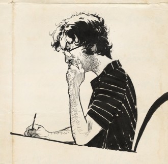 dibujo autoretrato de Matías Bergara